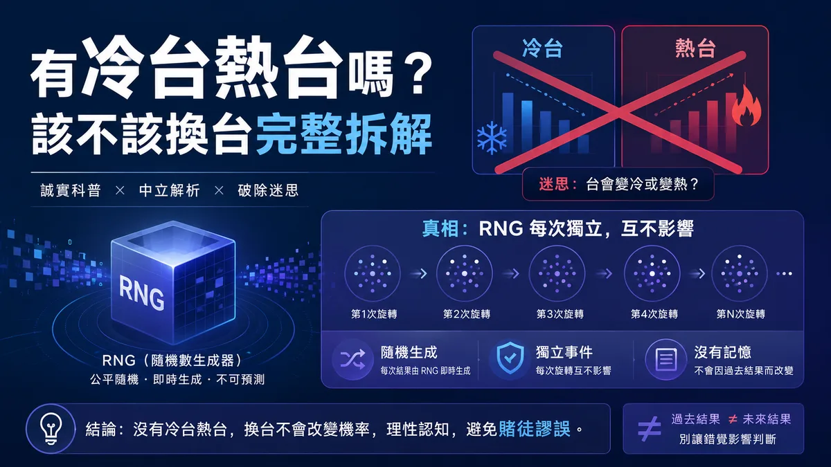 老虎機有冷台熱台嗎?該不該換台完整拆解