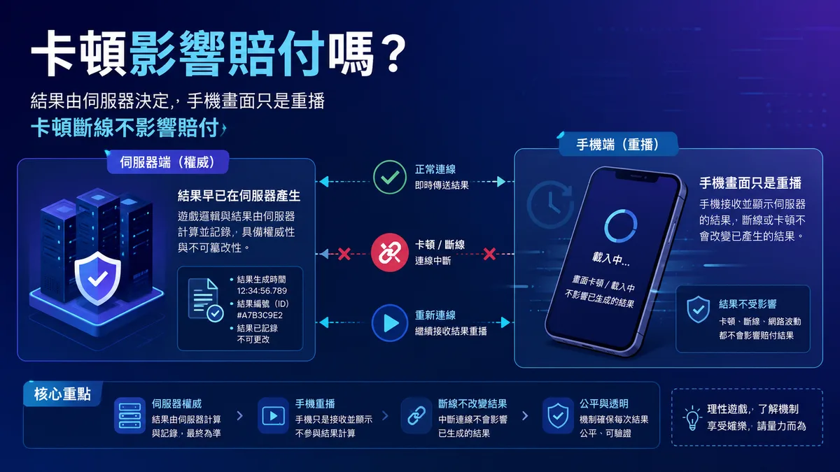 老虎機手機版卡頓斷線,會影響賠付嗎?
