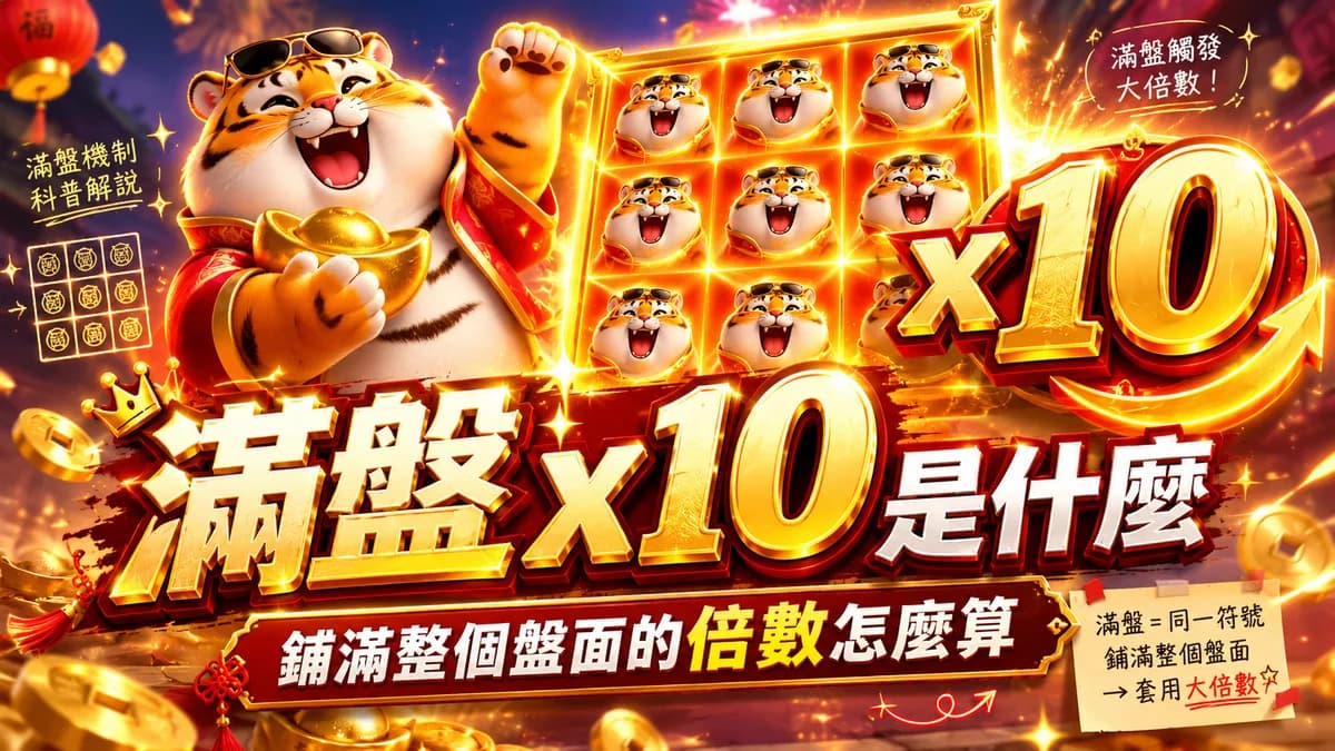 滿盤 x10 是什麼?財神虎那種「鋪滿整個盤面」的倍數怎麼算